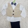 Costum Botez Noya Baby  Crem 3-6 luni - imagine 2