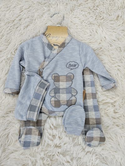 Compleu Newborn 5p Teddy Blue
