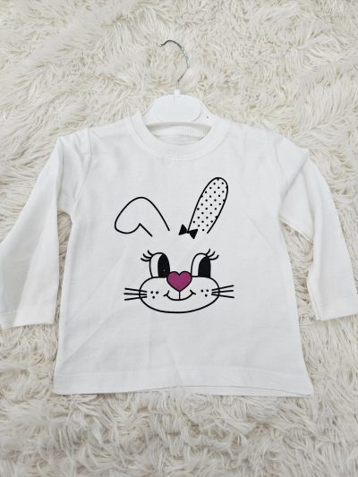 Compleu 3piese Bunny Roz cu gri 80 cm - imagine 3