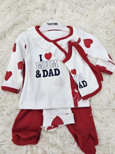 Set Newborn "I love Mum&Dad"