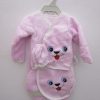 Compleu Newborn Plusat 5 piese roz
