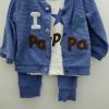 Costumas Danino I love Papa Albastru 0-3 luni - imagine 2