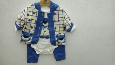 Costumas Mini Pakel Ursulet Albastru 3-6 luni - imagine 3