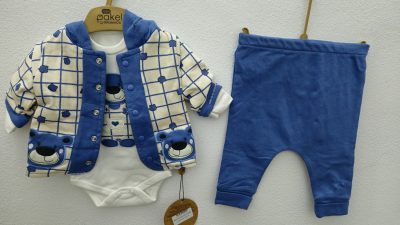 Costumas Mini Pakel Ursulet Albastru 3-6 luni